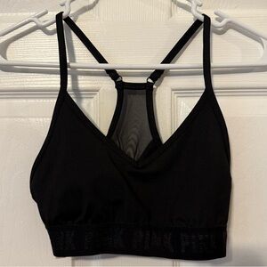 Victoria's Secret PINK Ultimate Black Sports Bra. Size Small